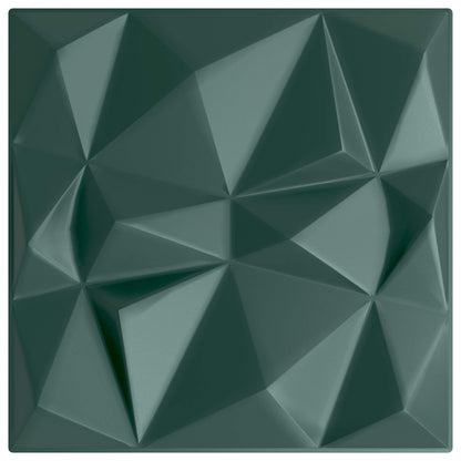 Nástěnné Panely 12 Pcs Diamantová Zelená 50 X 50 Cm Xps Pěna