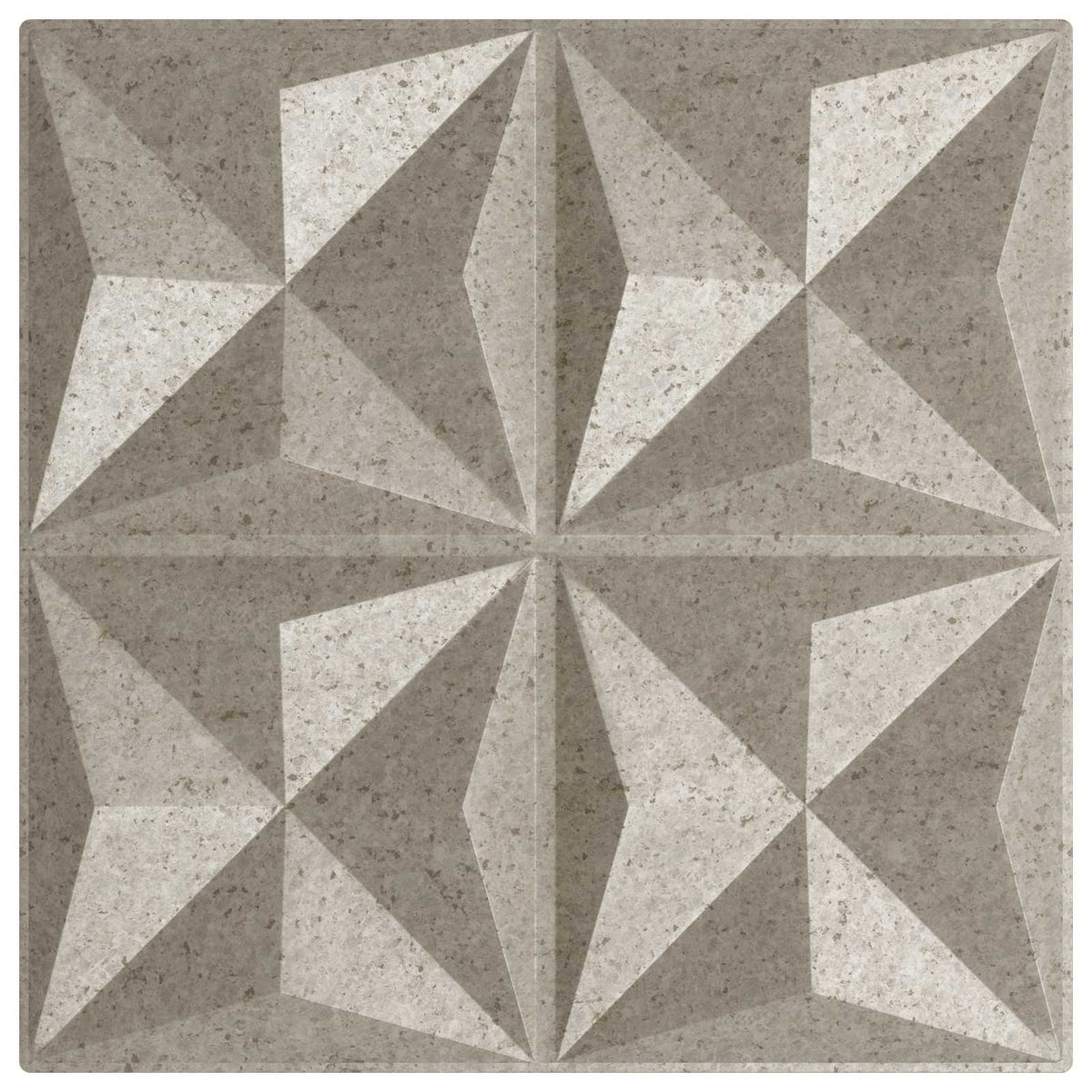 Nástěnné Panely 12 Pcs Origami Beton 50 X 50 Cm Xps Pěna