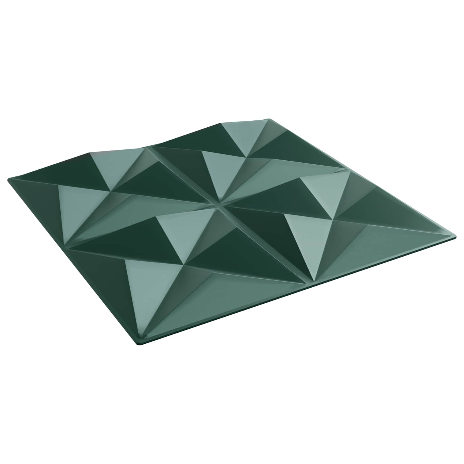 Nástěnné Panely 12 Pcs Origami Zelená 50 X 50 Cm Xps Pěna