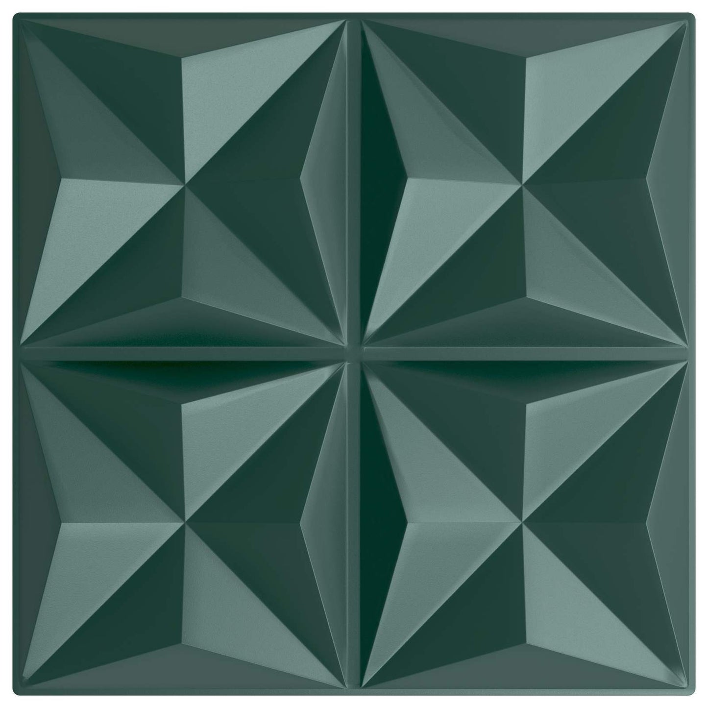 Nástěnné Panely 24 Pcs Origami Zelená 50 X 50 Cm Xps Pěna
