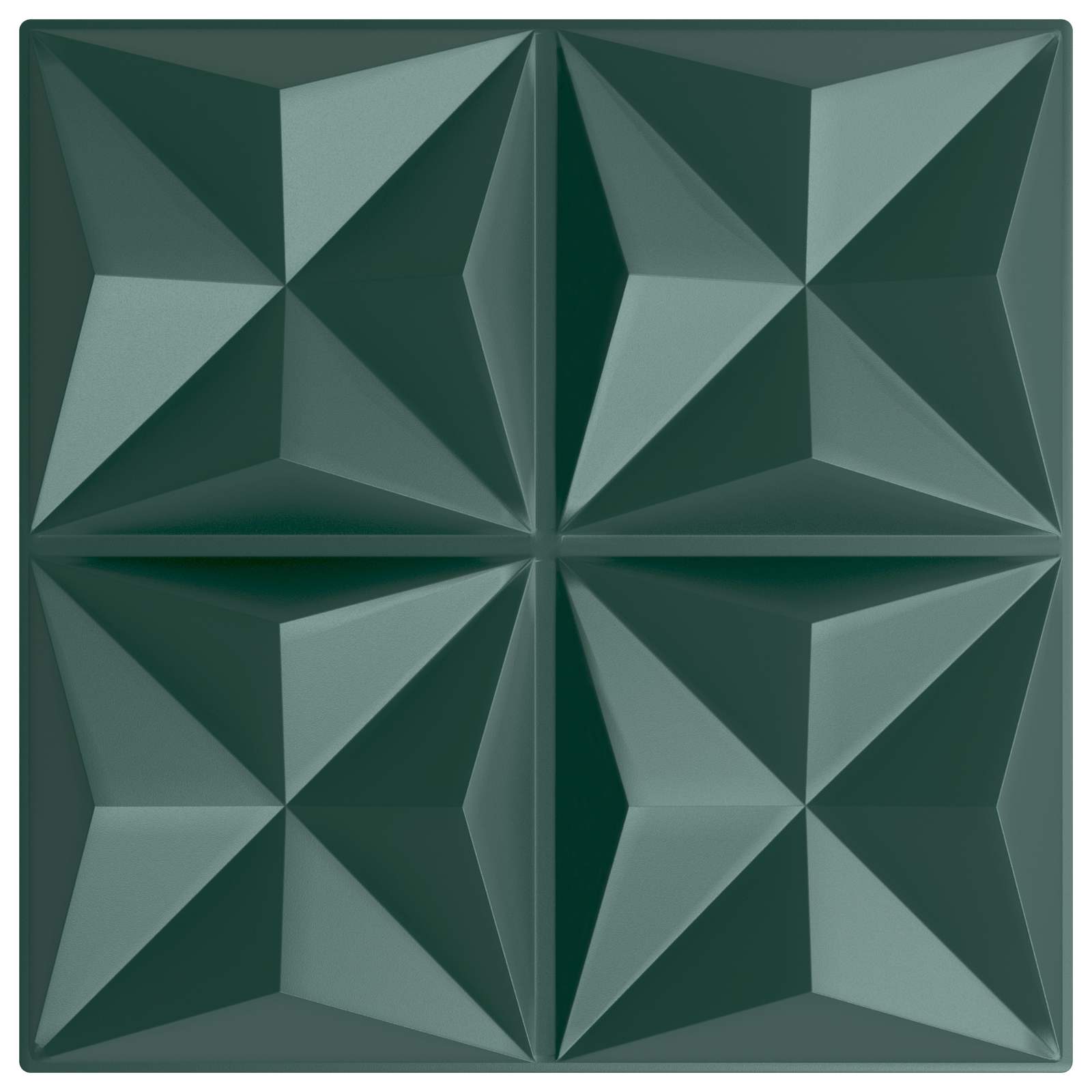 Nástěnné Panely 24 Pcs Origami Zelená 50 X 50 Cm Xps Pěna