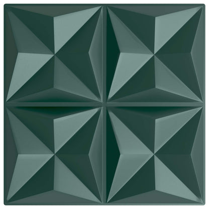 Nástěnné Panely 48 Pcs Origami Zelená 50 X 50 Cm Xps Pěna