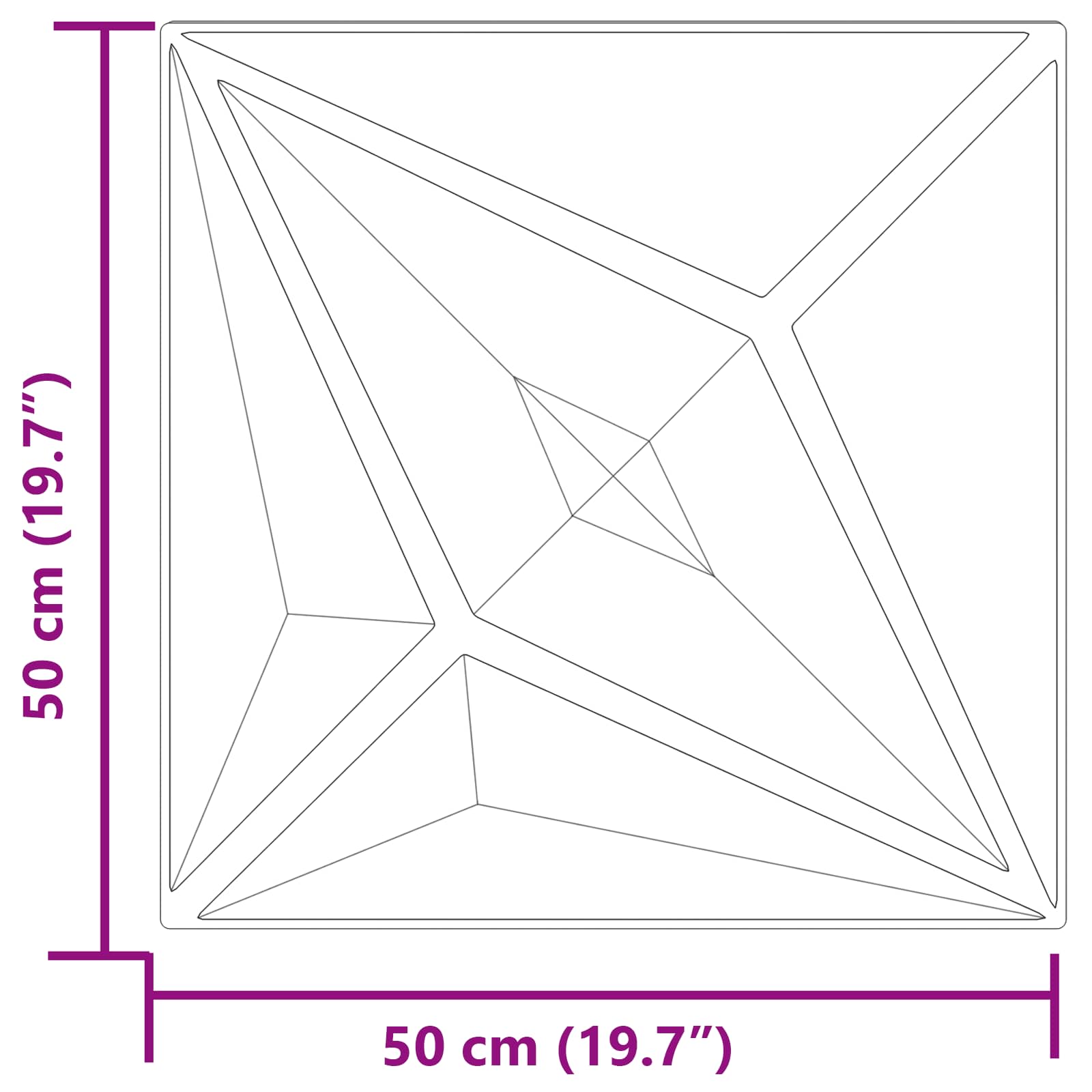 Nástěnné Panely 12 Pcs Hvězdový Beton 50 X 50 Cm Xps Pěna