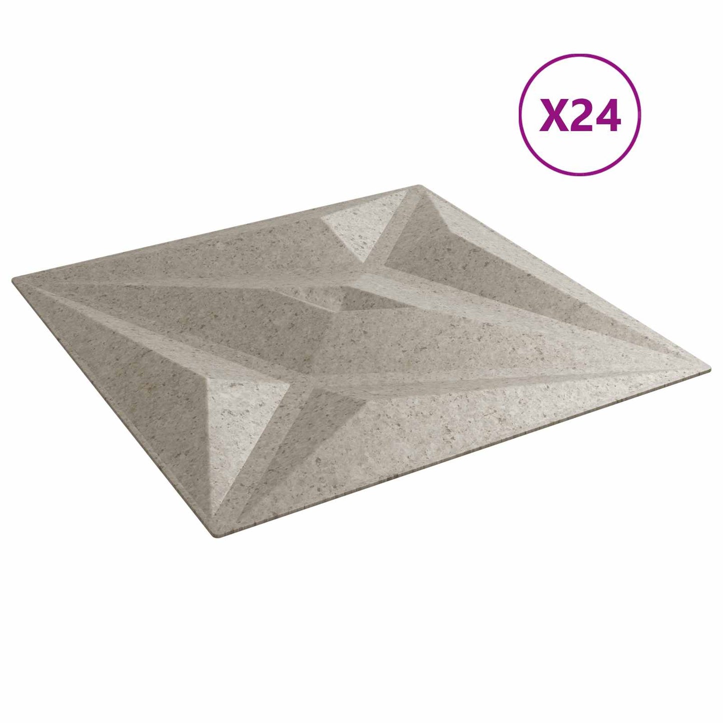 Nástěnné Panely 24 Pcs Hvězdový Beton 50 X 50 Cm Xps Pěna