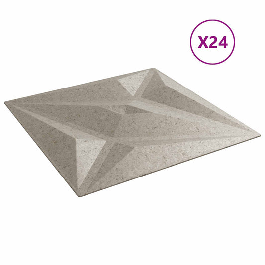 Nástěnné Panely 24 Pcs Hvězdový Beton 50 X 50 Cm Xps Pěna