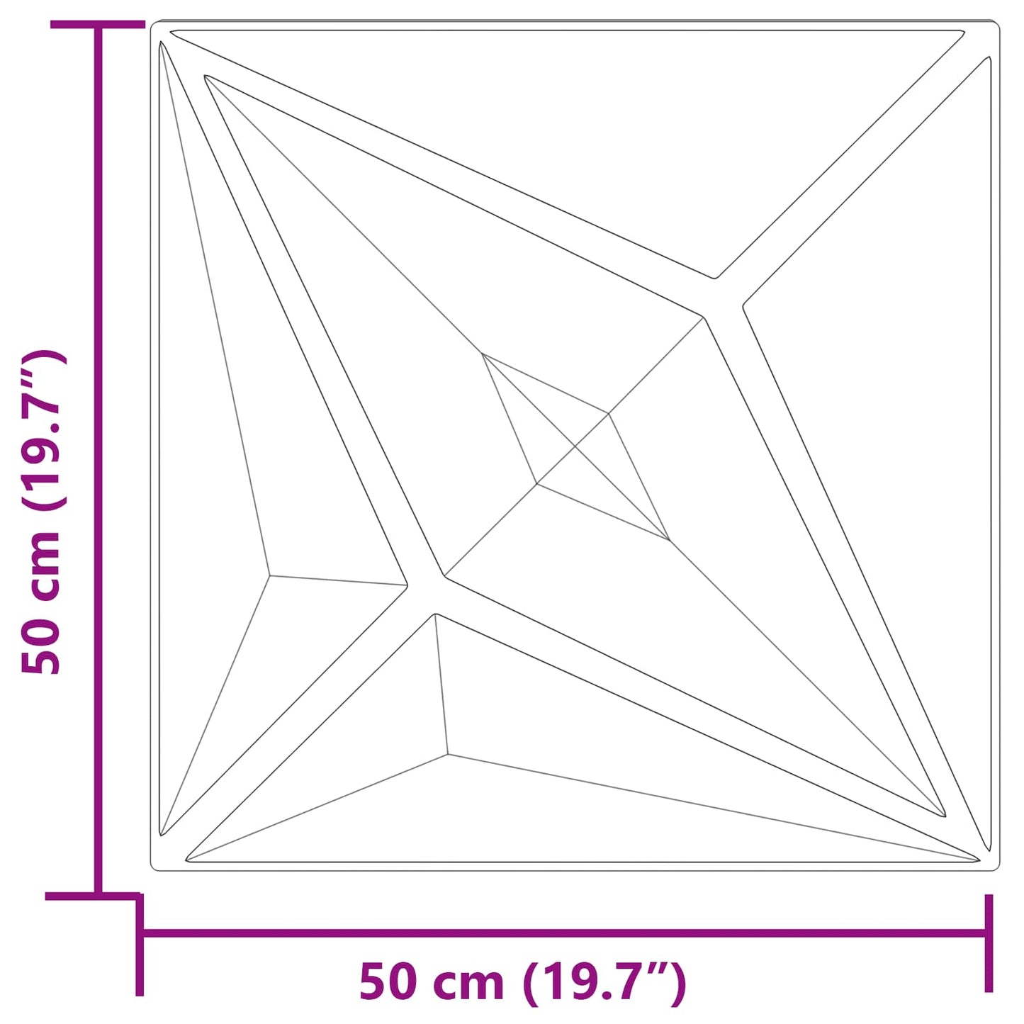 Nástěnné Panely 48 Pcs Hvězdový Beton 50 X 50 Cm Xps Pěna