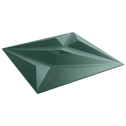 Nástěnné Panely 12 Pcs Hvězdová Zelená 50 X 50 Cm Xps Pěna