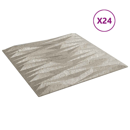 Nástěnné Panely 24 Pcs Kamenný Beton 50 X 50 Cm Xps Pěna