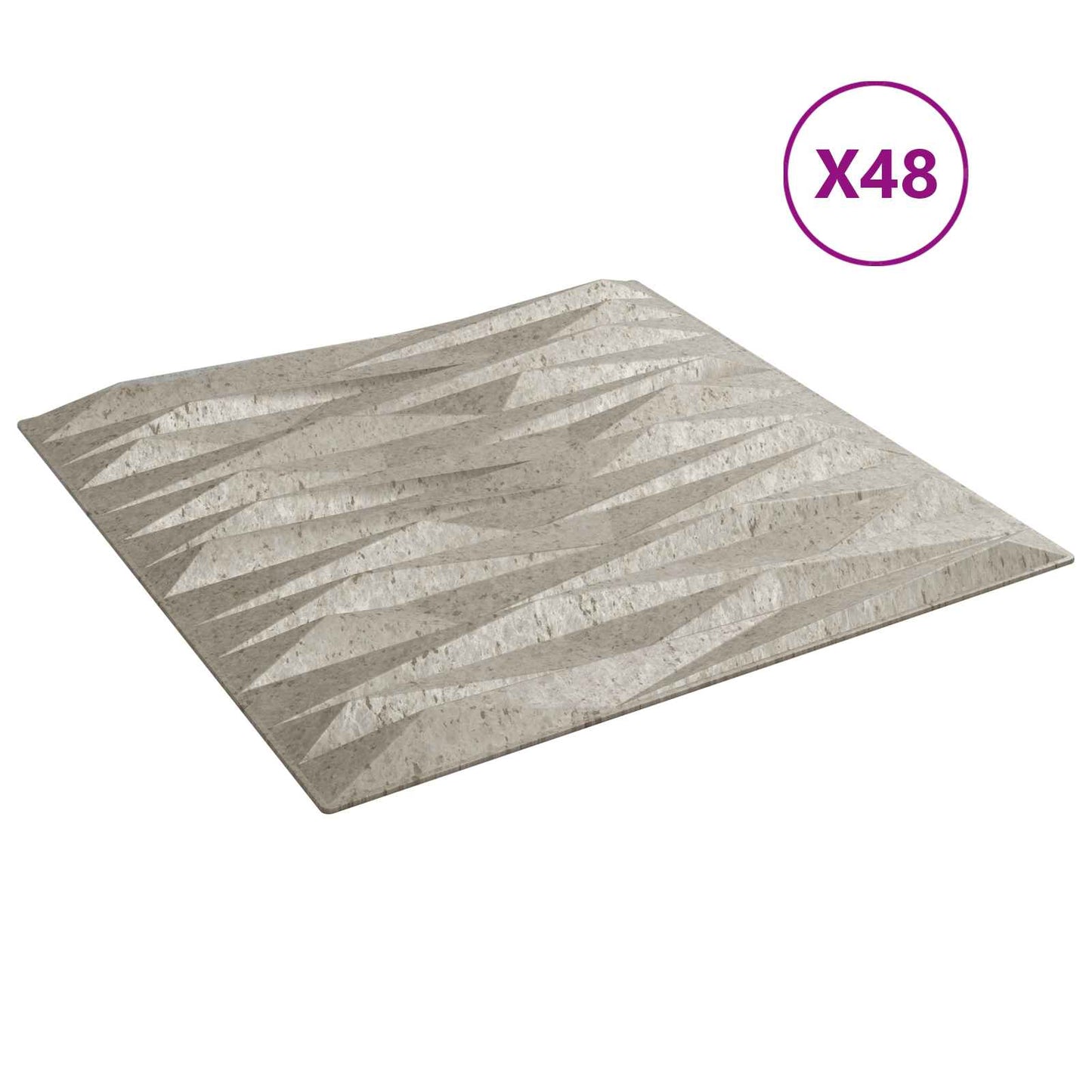 Nástěnné Panely 48 Pcs Kamenný Beton 50 X 50 Cm Xps Pěna
