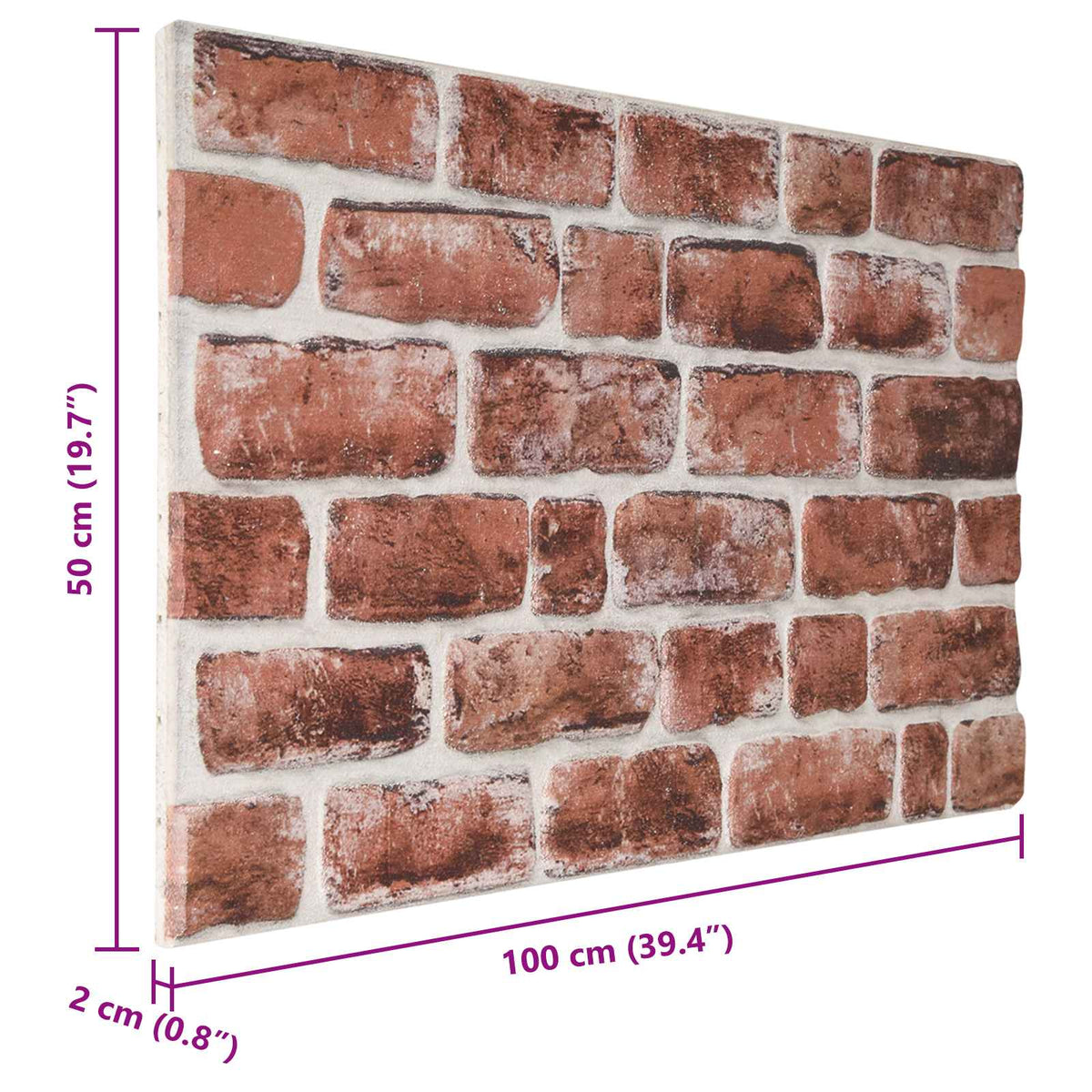 Nástěnné Panely 10 Pcs Tmavě Hnědá A Bílá 100 X 50 Cm Eps Pěna