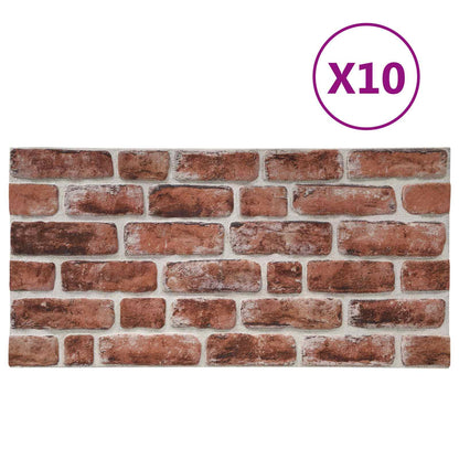 Nástěnné Panely 10 Pcs Tmavě Hnědá A Bílá 100 X 50 Cm Eps Pěna