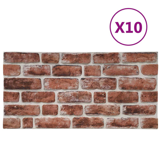 Nástěnné Panely 10 Pcs Tmavě Hnědá A Bílá 100 X 50 Cm Eps Pěna