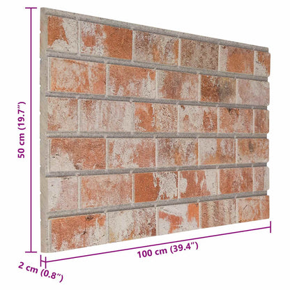 Nástěnné Panely 10 Pcs Oranžová 100 X 50 Cm Eps Pěna