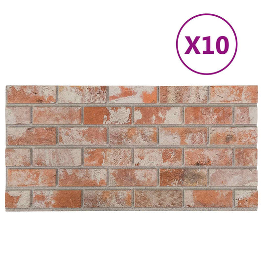 Nástěnné Panely 10 Pcs Oranžová 100 X 50 Cm Eps Pěna