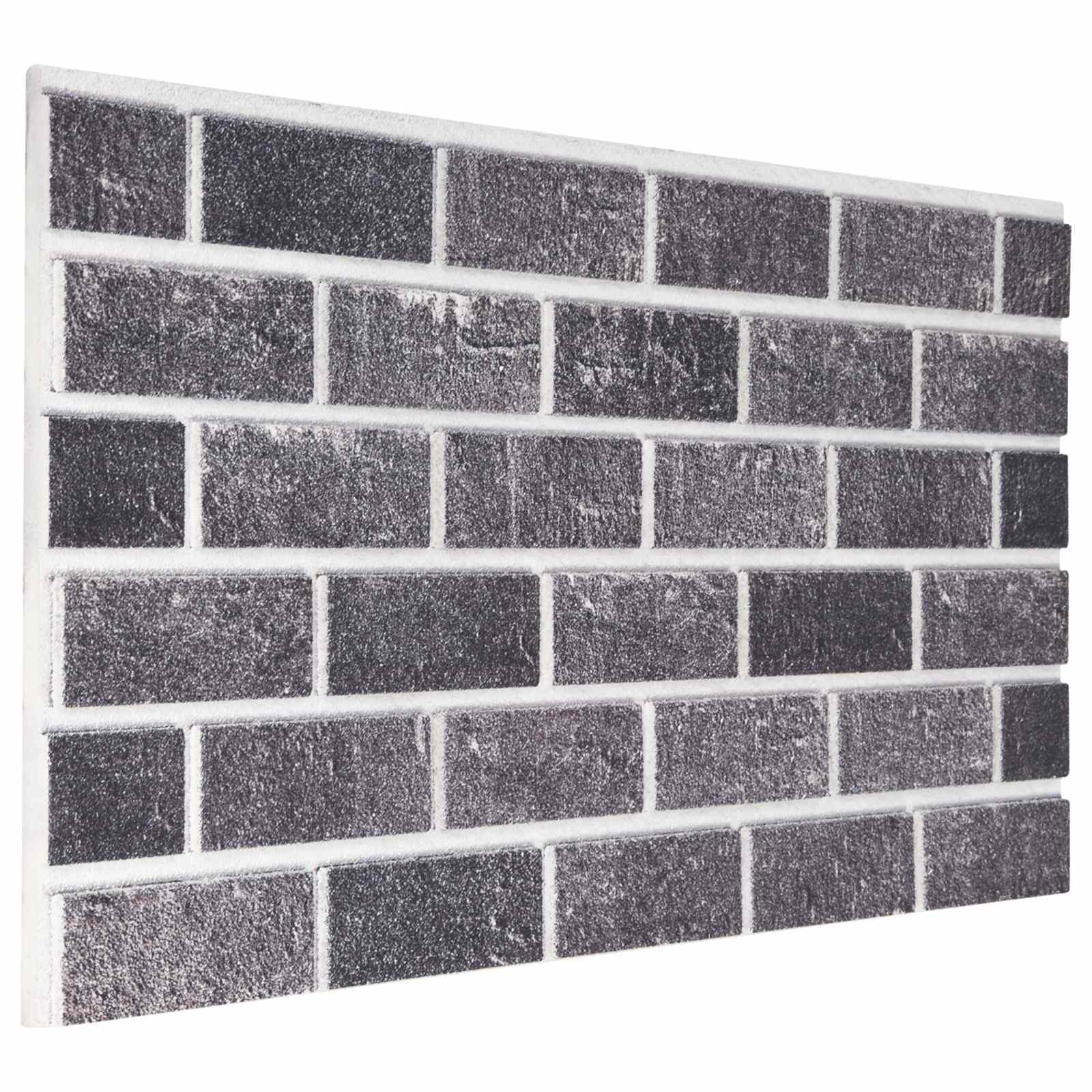 Nástěnné Panely 10 Pcs Černá A Šedá 100 X 50 Cm Eps Pěna