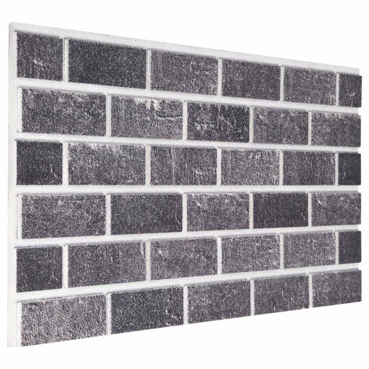 Nástěnné Panely 10 Pcs Černá A Šedá 100 X 50 Cm Eps Pěna