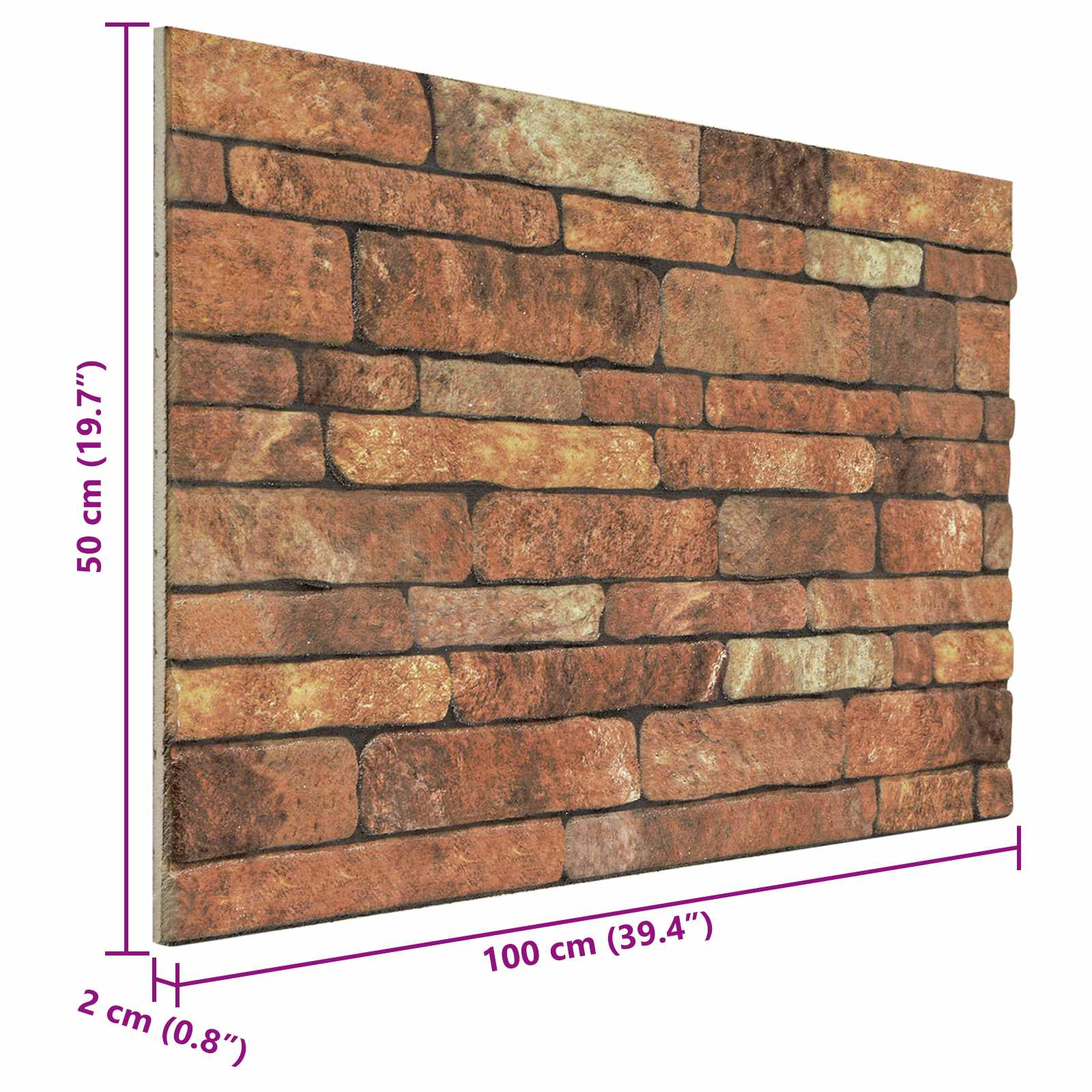 Nástěnné Panely 10 Pcs Hnědá A Bílá 100 X 50 Cm Eps Pěna