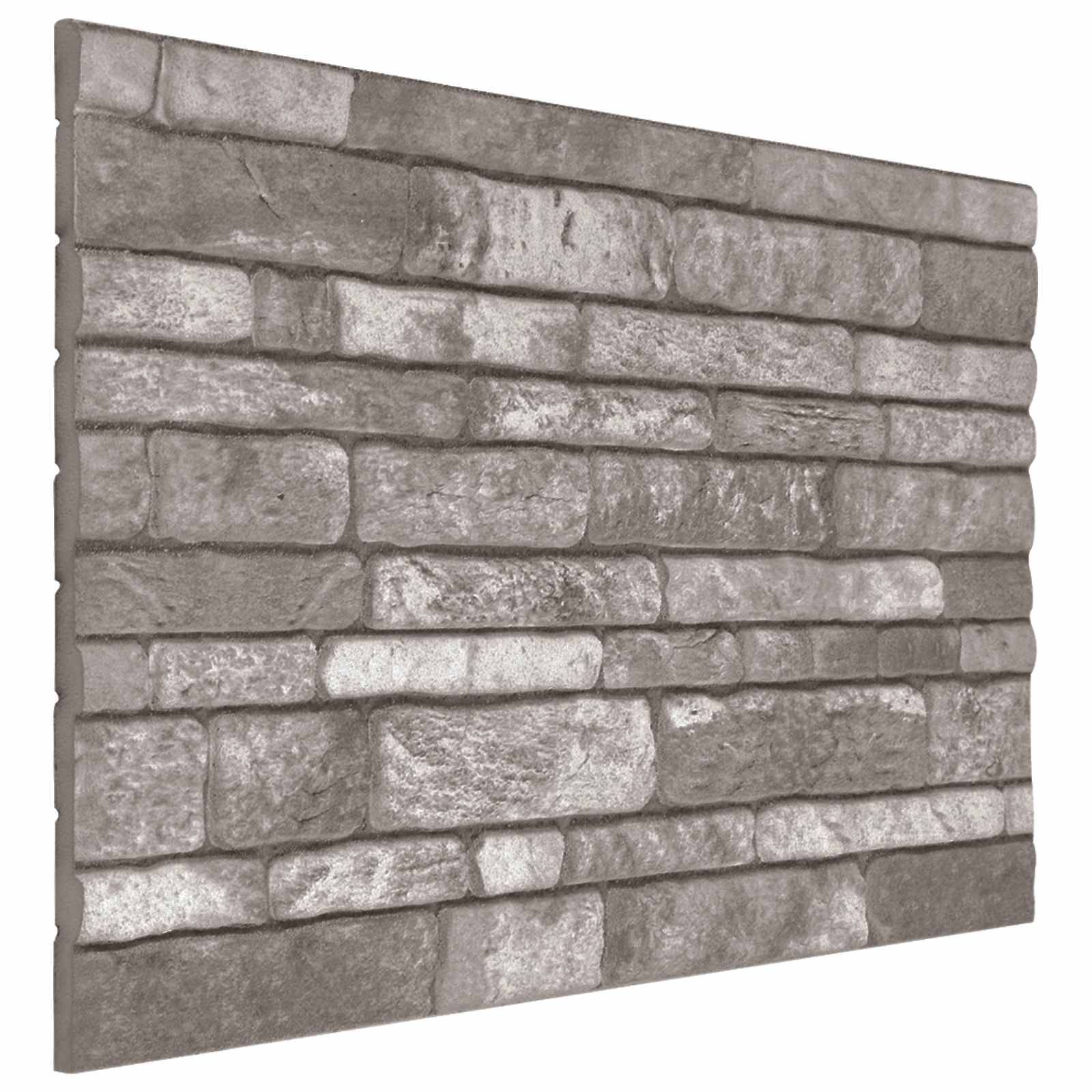 Nástěnné Panely 10 Pcs Tmavě Šedá 100 X 50 Cm Eps Pěna