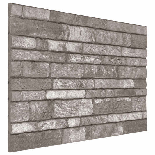 Nástěnné Panely 10 Pcs Tmavě Šedá 100 X 50 Cm Eps Pěna