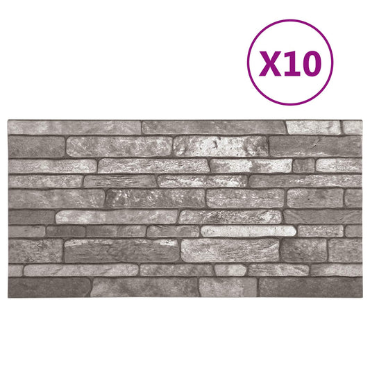 Nástěnné Panely 10 Pcs Tmavě Šedá 100 X 50 Cm Eps Pěna