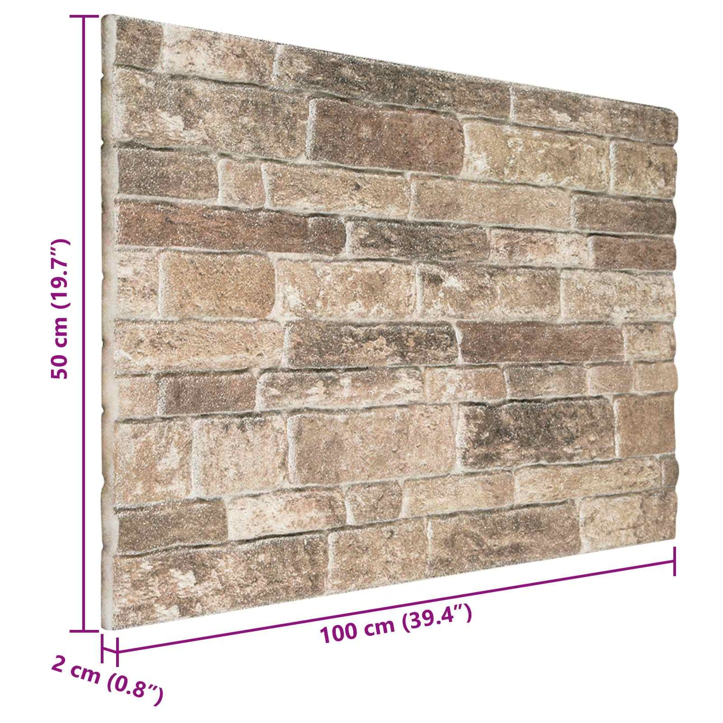 Nástěnné Panely 10 Pcs Vícebarevný 100 X 50 Cm Eps Pěna
