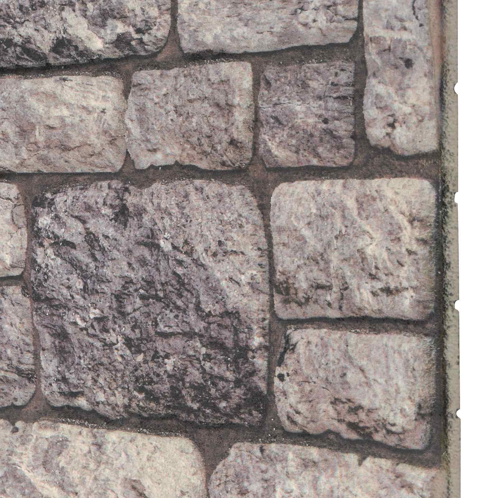 Nástěnné Panely 10 Pcs Šedá A Bílá 100 X 50 Cm Eps Pěna