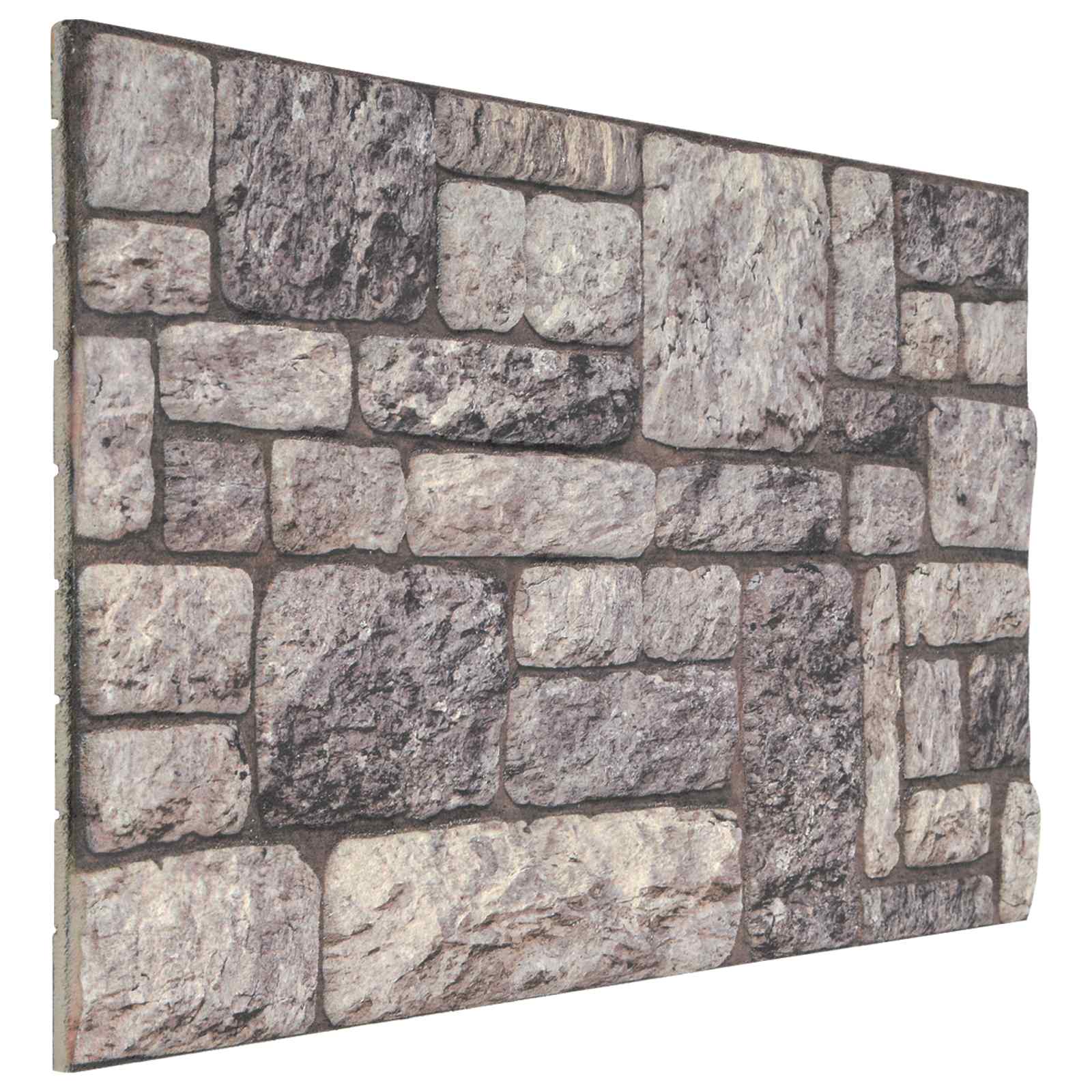 Nástěnné Panely 10 Pcs Šedá A Bílá 100 X 50 Cm Eps Pěna