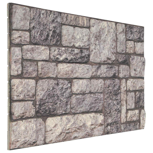 Nástěnné Panely 10 Pcs Šedá A Bílá 100 X 50 Cm Eps Pěna