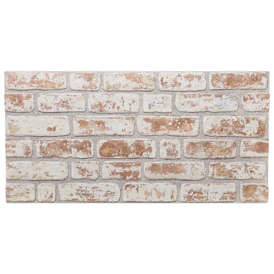 Nástěnné Panely 10 Pcs Červená A Bílá 100 X 50 Cm Eps Pěna