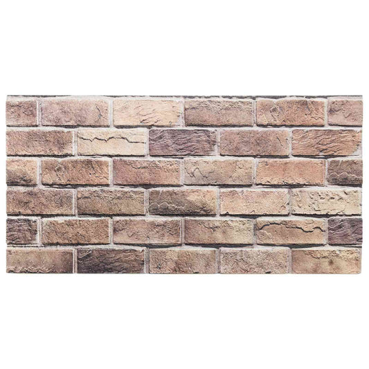 Nástěnné Panely 10 Pcs Hnědá A Šedá 100 X 50 Cm Eps Pěna
