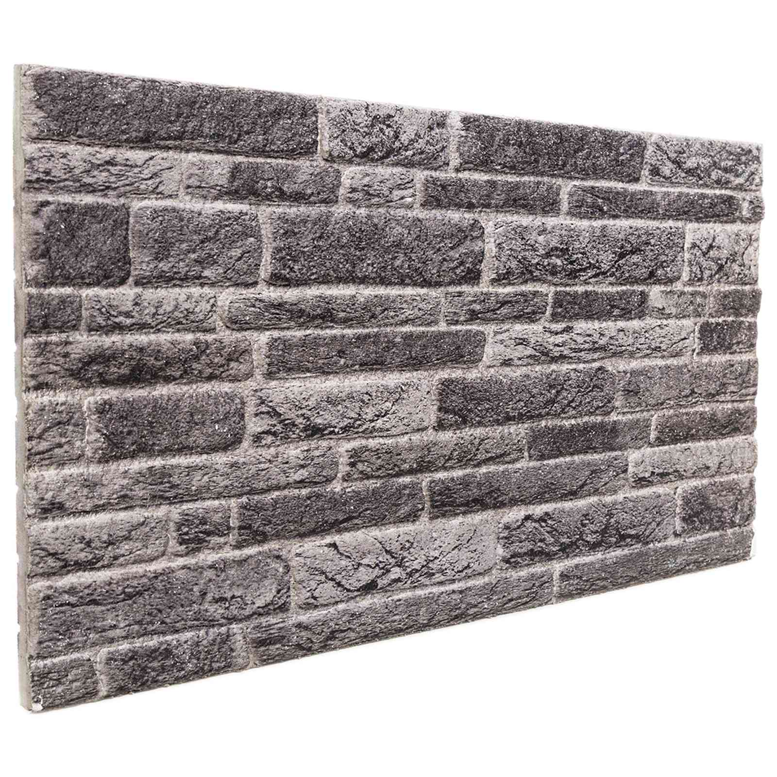 Nástěnné Panely 10 Pcs Antracitová 100 X 50 Cm Eps Pěna