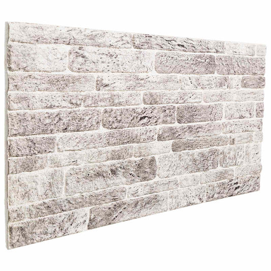 Nástěnné Panely 10 Pcs Světle Šedá A Bílá 100 X 50 Cm Eps Pěna