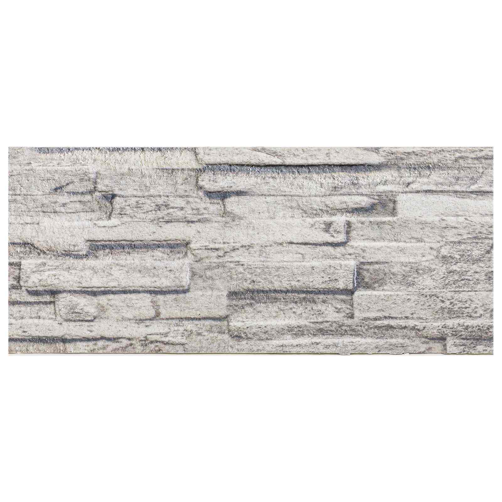 Nástěnné Panely 10 Pcs Světle Šedá 100 X 25 Cm Eps Pěna