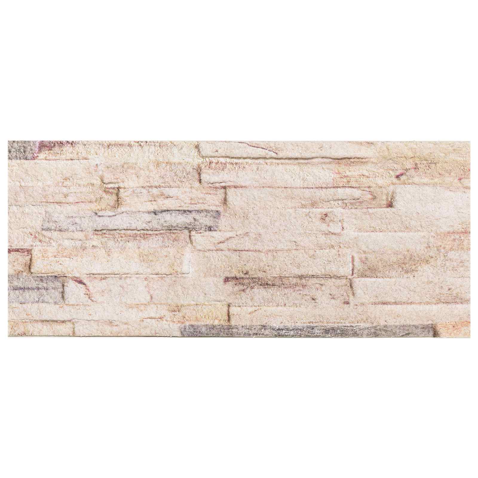Nástěnné Panely 10 Pcs Bílá A Červená 100 X 25 Cm Eps Pěna