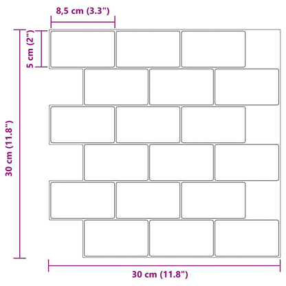 Subway Dlaždice 10 Ks 30 X 30 Cm Polyuretan A Pet