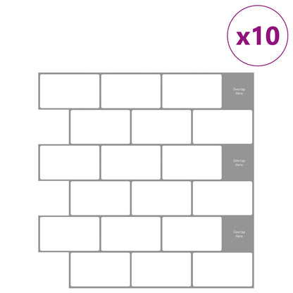 Subway Dlaždice 10 Ks 30 X 30 Cm Polyuretan A Pet