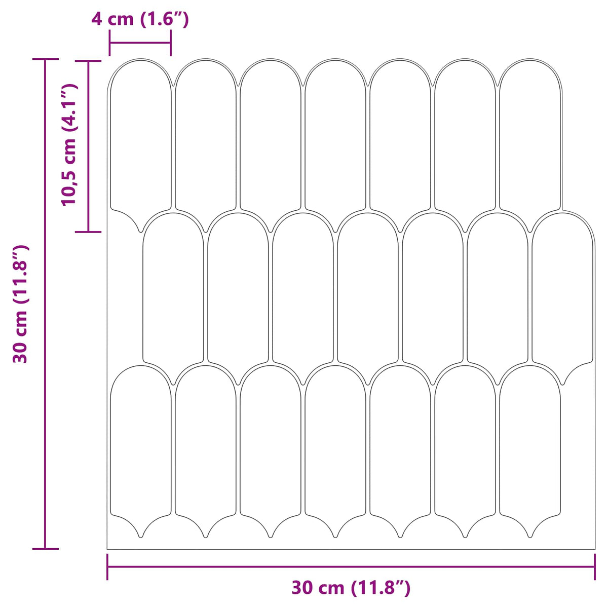 Dlaždice S Peřím 10 Ks 30 X 30 Cm Polyuretan A Pet