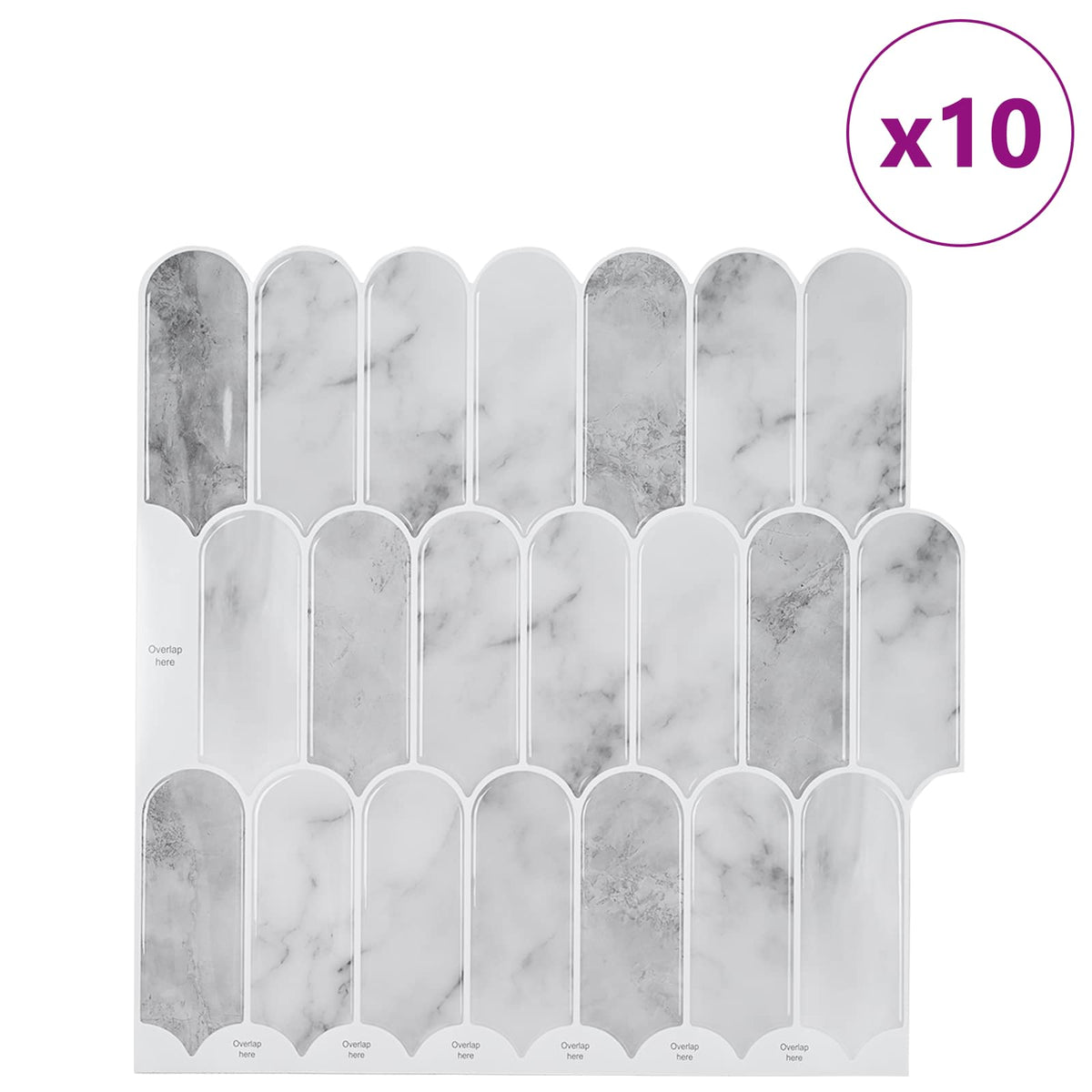 Dlaždice S Peřím 10 Ks 30 X 30 Cm Polyuretan A Pet