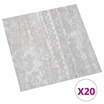 Samolepicí Podlahová Prkna 30,5 X 30,5 Cm 20 Pcs Pvc Šedá