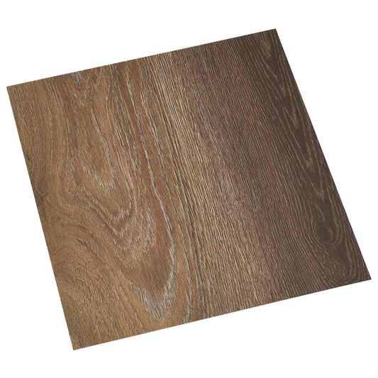 Samolepicí Podlahová Prkna 30,5 X 30,5 Cm 20 Pcs Pvc Hnědá