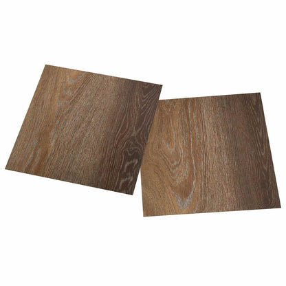 Samolepicí Podlahová Prkna 30,5 X 30,5 Cm 20 Pcs Pvc Hnědá