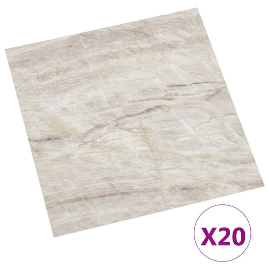 Samolepicí Podlahová Prkna 30,5 X 30,5 Cm 20 Pcs Pvc Béžová
