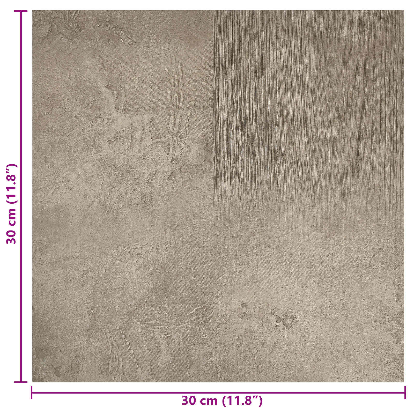 Samolepicí Podlahová Prkna 30,5 X 30,5 Cm 20 Pcs Pvc