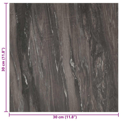 Samolepicí Podlahová Prkna 30,5 X 30,5 Cm 20 Pcs Pvc Tmavě Šedá