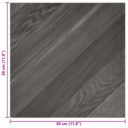 Samolepicí Podlahová Prkna 30,5 X 30,5 Cm 20 Pcs Pvc Pruh Šedý