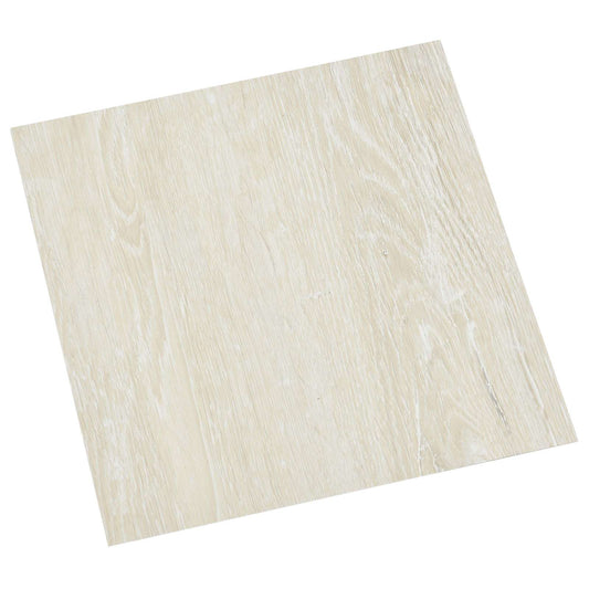 Samolepicí Podlahová Prkna 30,5 X 30,5 Cm 20 Pcs Pvc Krémová