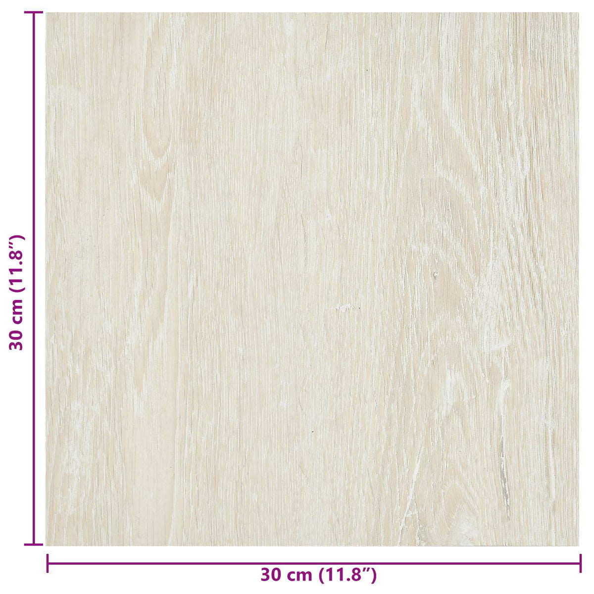 Samolepicí Podlahová Prkna 30,5 X 30,5 Cm 20 Pcs Pvc Krémová