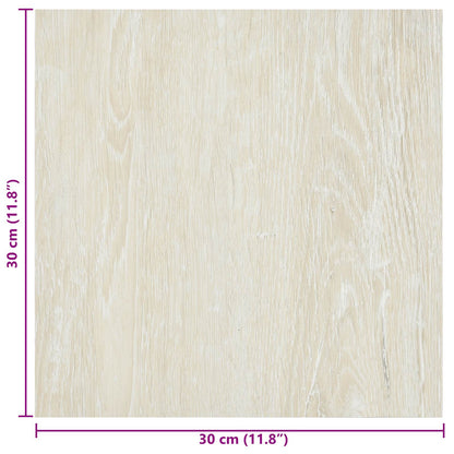 Samolepicí Podlahová Prkna 30,5 X 30,5 Cm 20 Pcs Pvc Krémová