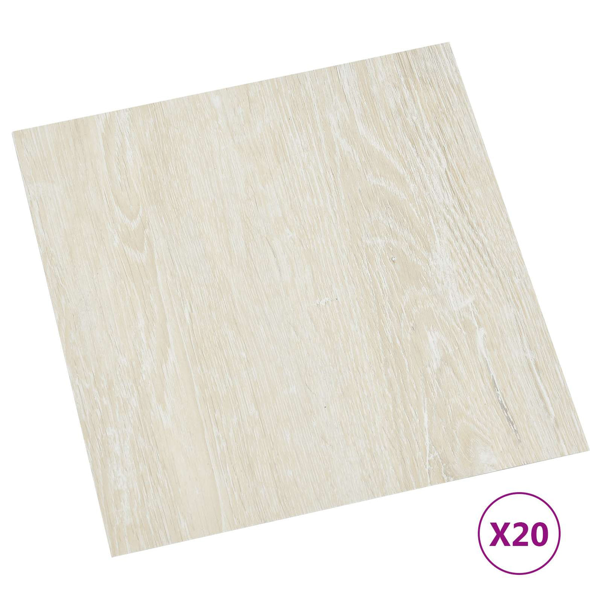Samolepicí Podlahová Prkna 30,5 X 30,5 Cm 20 Pcs Pvc Krémová