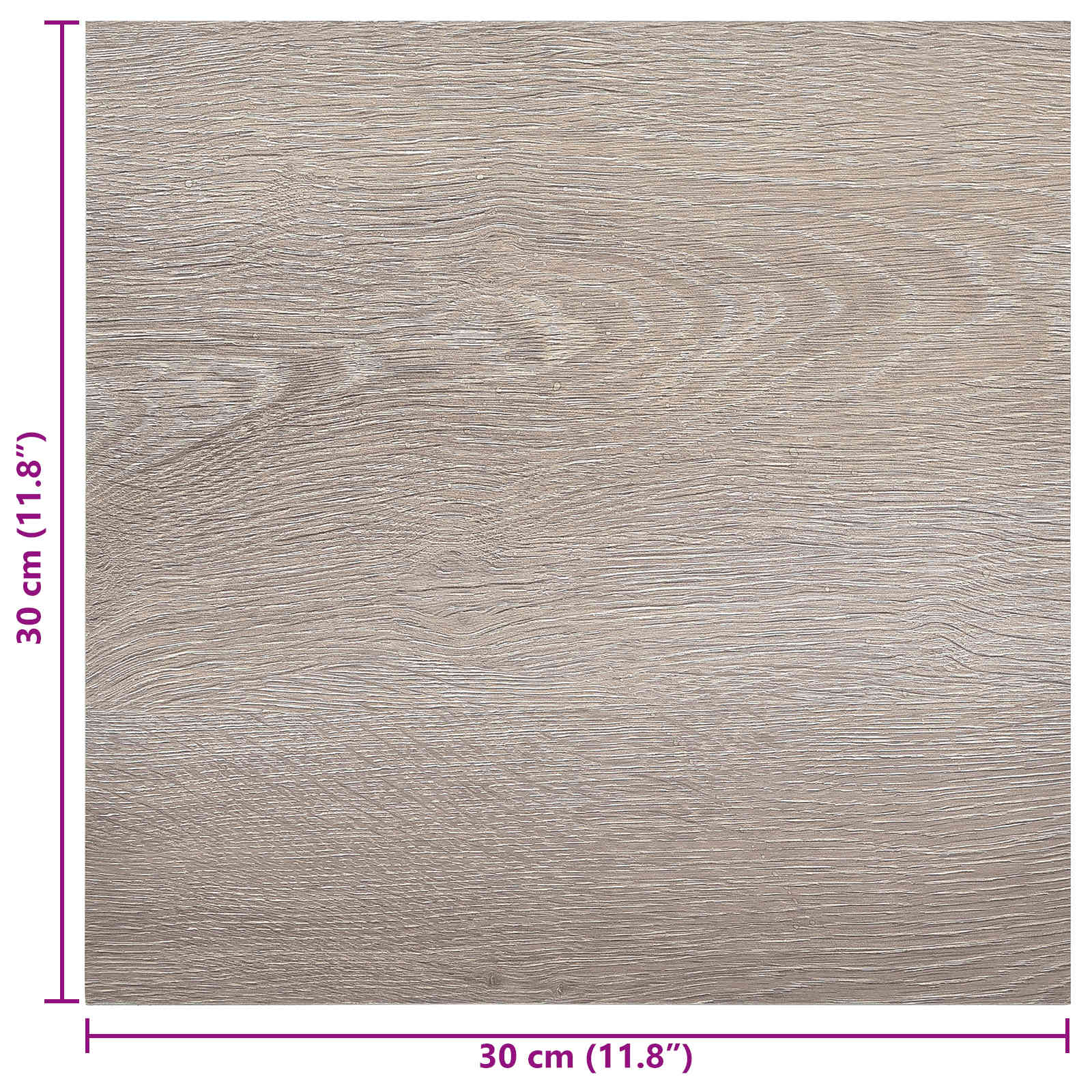 Samolepicí Podlahová Prkna 30,5 X 30,5 Cm 20 Pcs Pvc Taupe